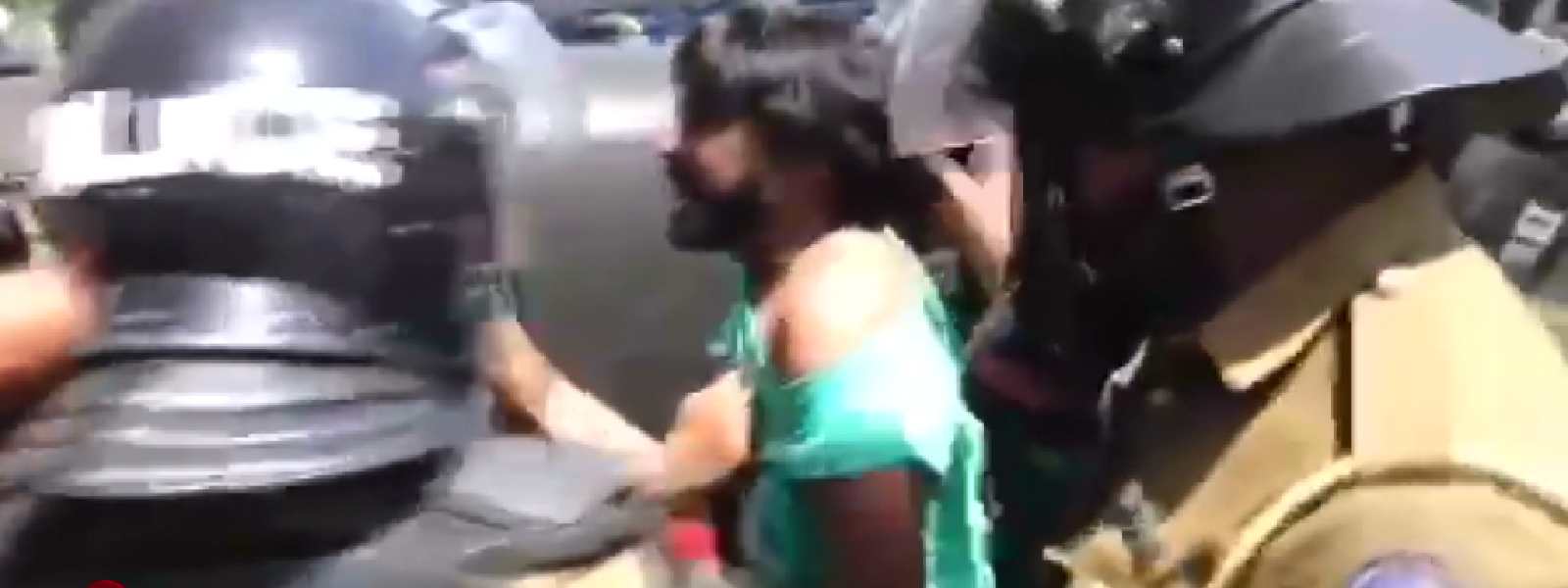 Journalist arrested during chaotic protest